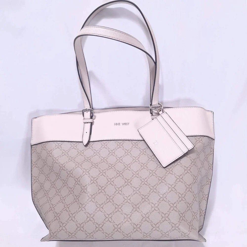 Nine West Beige and Light Pink Tote Bag